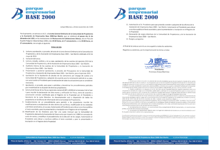 convocatoria junta general