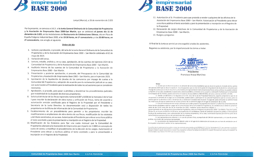 convocatoria junta general